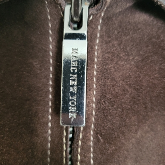 Vintage Marc New York Chocolate Brown Suede Jacket - Picture 3 of 8